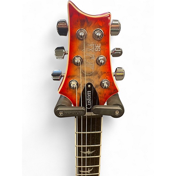 Used PRS SE Custom 24 Charcoal Cherry Burst Solid Body Electric Guitar