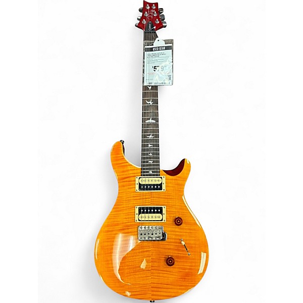 Used PRS SE Custom 24 Trans Amber Solid Body Electric Guitar
