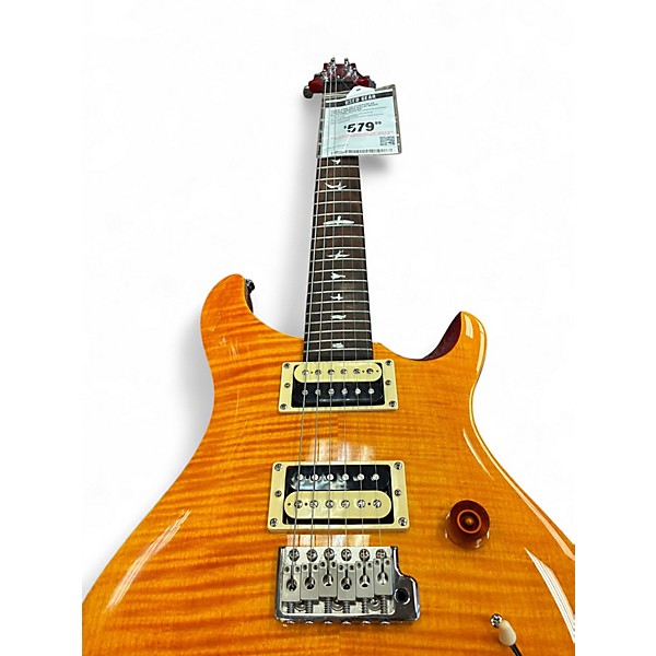 Used PRS SE Custom 24 Trans Amber Solid Body Electric Guitar