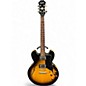 Used Epiphone Dot Deluxe Flametop Vintage Sunburst Hollow Body Electric Guitar thumbnail
