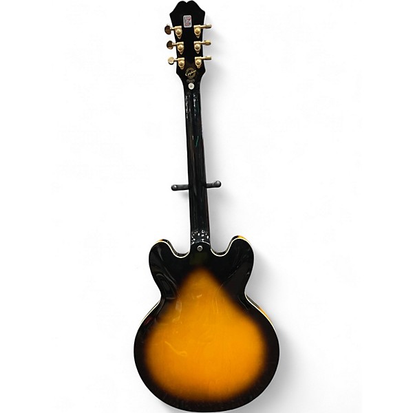 Used Epiphone Dot Deluxe Flametop Vintage Sunburst Hollow Body Electric Guitar