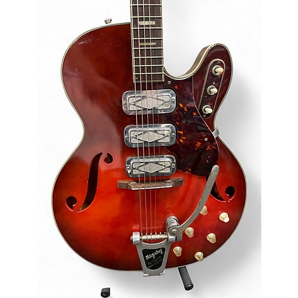 Vintage 1960s Silvertone H1454 REDBURST Hollow Body Electric Guitar