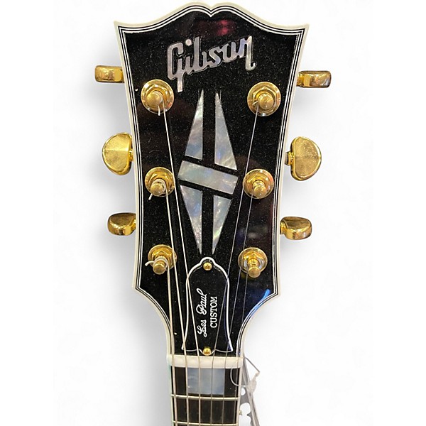 Used Gibson Les Paul Custom White Solid Body Electric Guitar