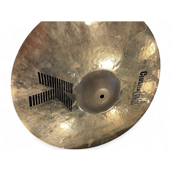 Used Zildjian 18in K Cluster Crash Brilliant Cymbal