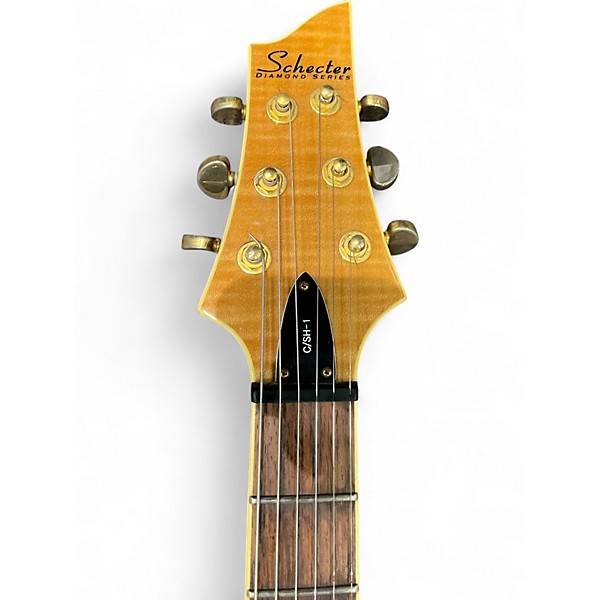 Used Schecter Guitar Research C/SH-1 DIAMOND SERIES Amber Hollow Body Electric Guitar