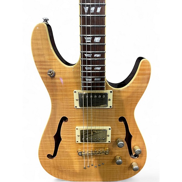 Used Schecter Guitar Research C/SH-1 DIAMOND SERIES Amber Hollow Body Electric Guitar