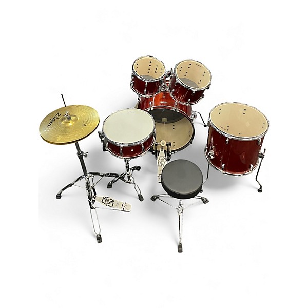 Used TAMA 5 Piece Stagestar Complete Red Sparkle Drum Kit