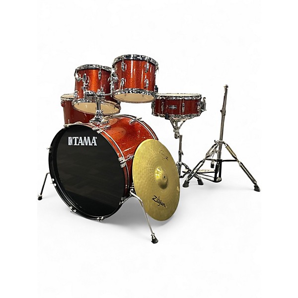 Used TAMA 5 Piece Stagestar Complete Red Sparkle Drum Kit