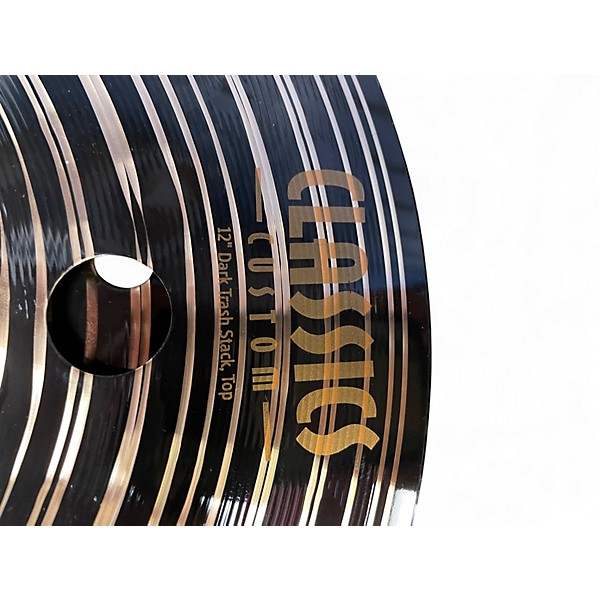 Used MEINL 12in CLASSICS CUSTOM DARK TRASH STACK Cymbal