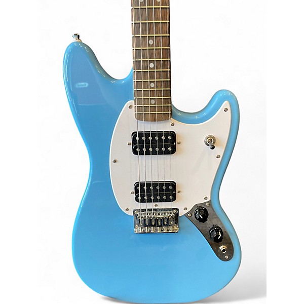 Used Fender Mustang Blue Solid Body Electric Guitar