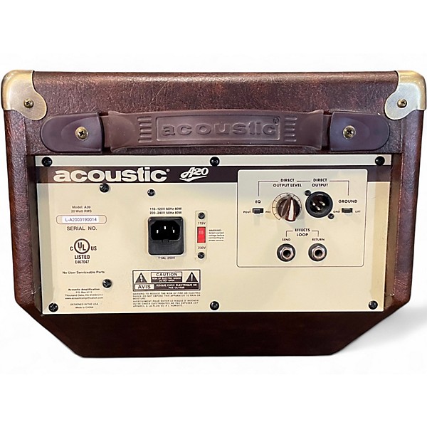 Used Acoustic A20 20W Acoustic Guitar Combo Amp