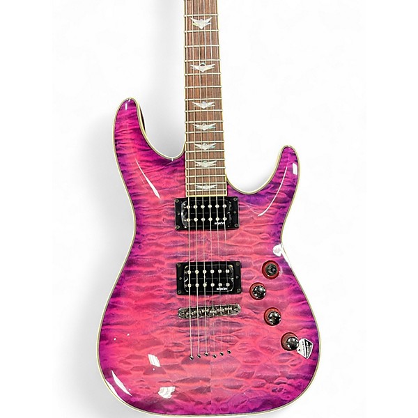 Used Schecter Guitar Research Omen Extreme 6 Electric Magenta Solid Body Electric Guitar
