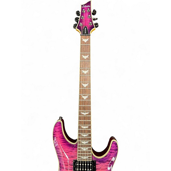 Used Schecter Guitar Research Omen Extreme 6 Electric Magenta Solid Body Electric Guitar