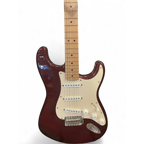 Used Fender Mexican Standard Stratocaster Candy Apple Red Solid Body Electric Guitar