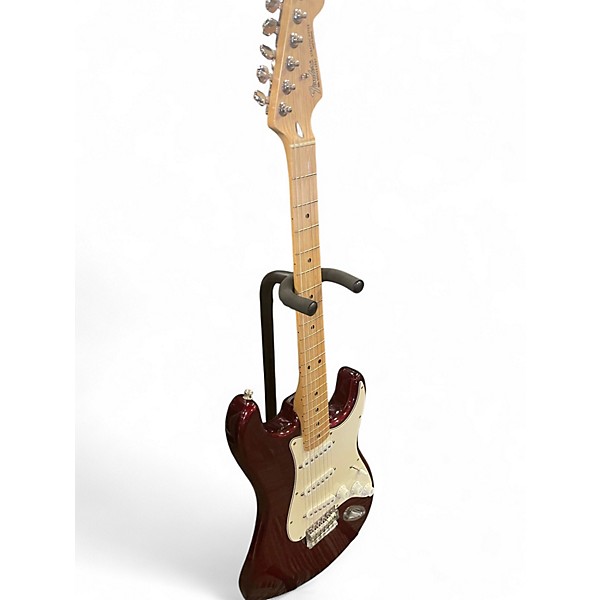 Used Fender Mexican Standard Stratocaster Candy Apple Red Solid Body Electric Guitar