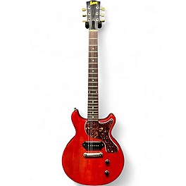 Used Burny DOUBLE CUT CHERRY RED Solid Body Electric Guitar