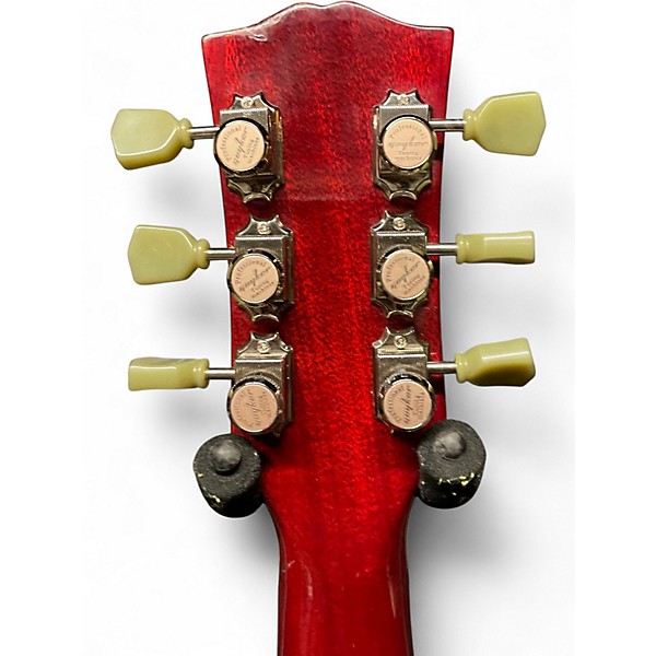 Used Burny DOUBLE CUT CHERRY RED Solid Body Electric Guitar