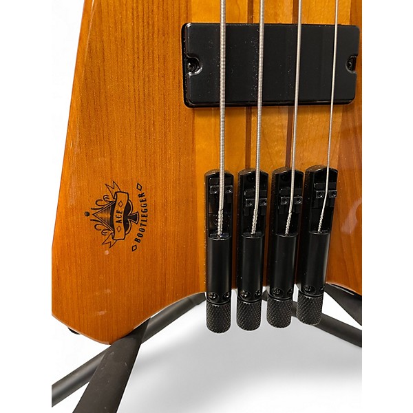 Used Bootlegger Ace Natural Electric Bass Guitar
