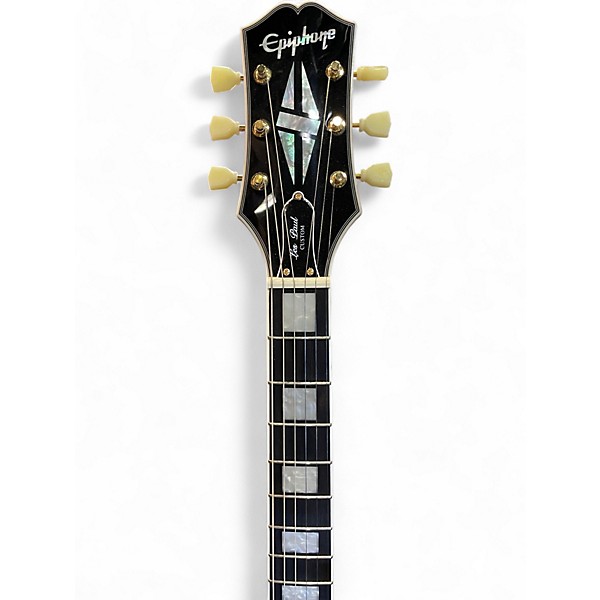 Used Epiphone Les Paul Custom P90 Ebony Solid Body Electric Guitar