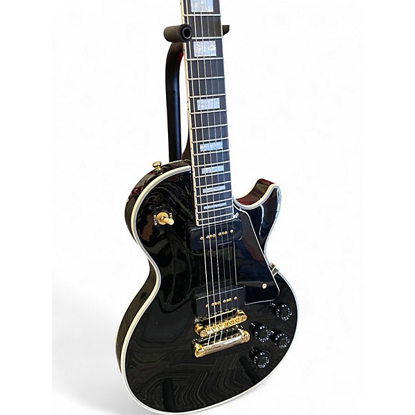 Used Epiphone Les Paul Custom P90 Ebony Solid Body Electric Guitar