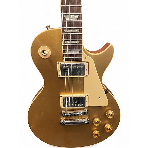 Vintage 1981 Gibson Les Paul Standard Gold Bullion Solid Body Electric Guitar
