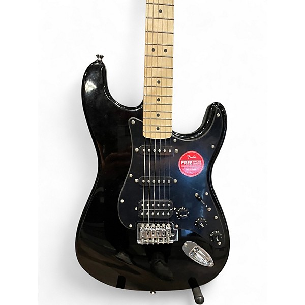 Used Squier Sonic Strat Black Solid Body Electric Guitar