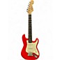 Used 2001 Squier Mini Stratocaster Torino Red Solid Body Electric Guitar thumbnail