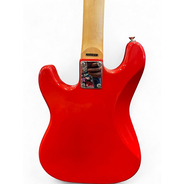 Used 2001 Squier Mini Stratocaster Torino Red Solid Body Electric Guitar