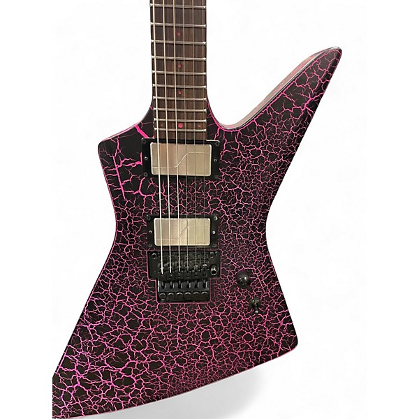 Used Balaguer TYPHON PINK CRACKLE Solid Body Electric Guitar