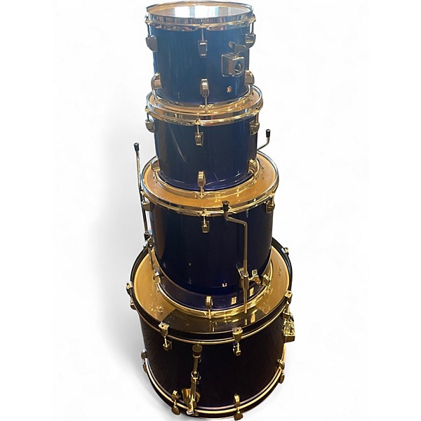 Used Ludwig 5 Piece Accent Blue Drum Kit