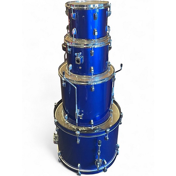 Used Ludwig 5 Piece Accent Blue Drum Kit