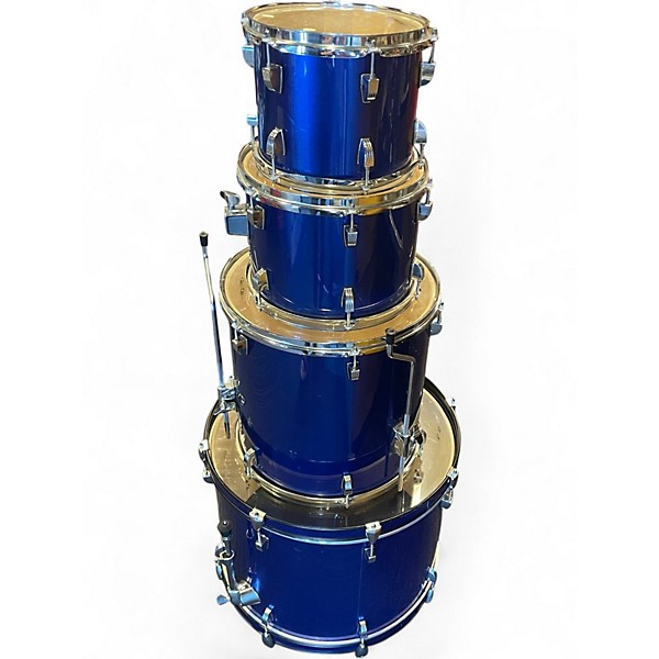 Used Ludwig 5 Piece Accent Blue Drum Kit