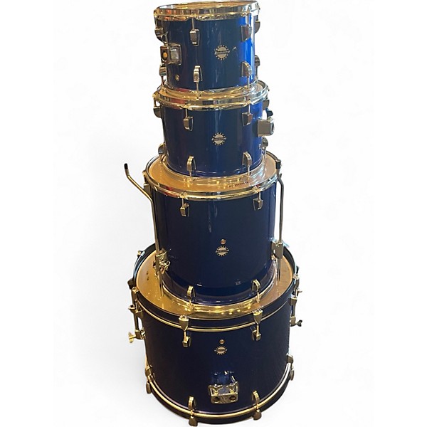 Used Ludwig 5 Piece Accent Blue Drum Kit