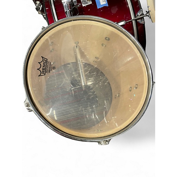 Used Percussion Plus 5 Piece 5 piece red Drum Kit