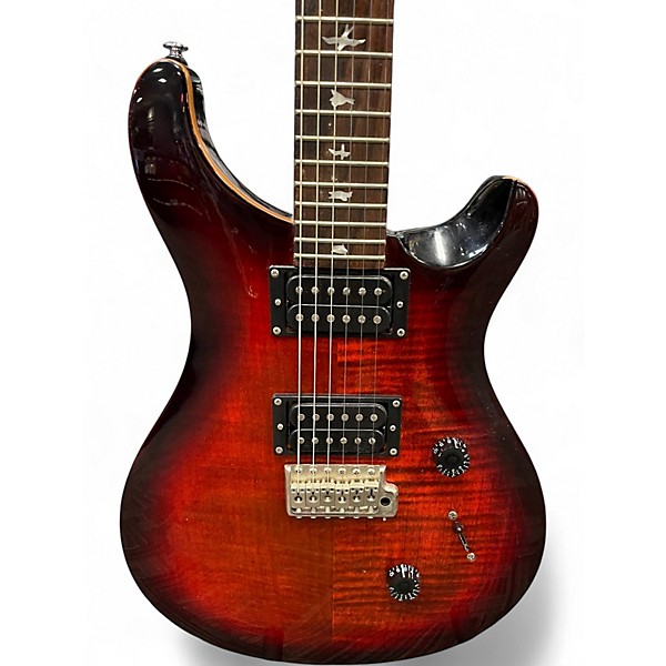 Used PRS SE Custom 24 Fire Red Burst Solid Body Electric Guitar