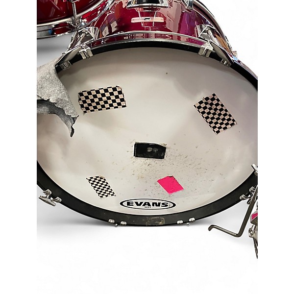 Used Yamaha 3 Piece Stage 5000 Vintage  Metallic Red Drum Kit
