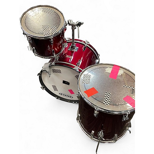 Used Yamaha 3 Piece Stage 5000 Vintage  Metallic Red Drum Kit