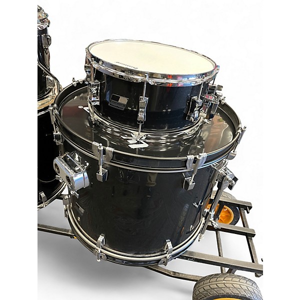 Used Ludwig 5 Piece BACKBEAT COMPLETE KIT Black Drum Kit