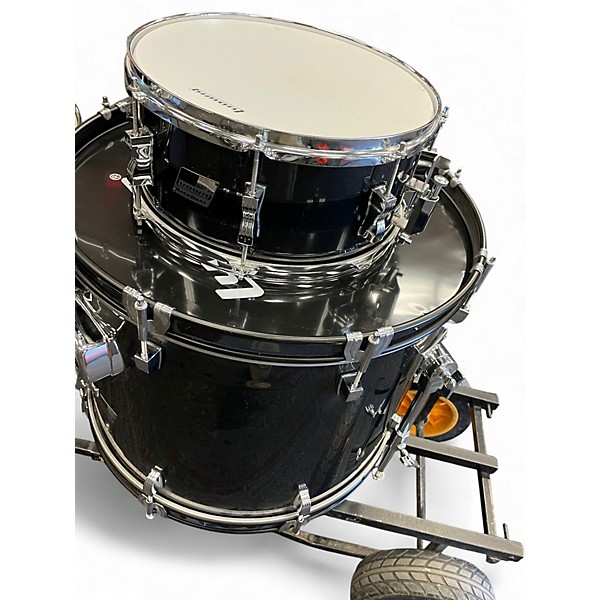Used Ludwig 5 Piece BACKBEAT COMPLETE KIT Black Drum Kit