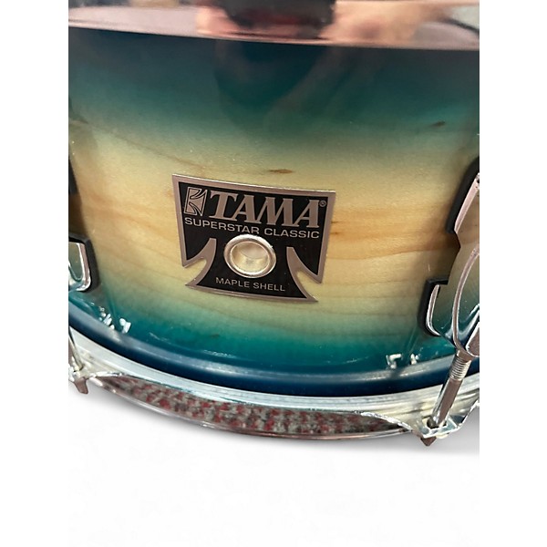 Used TAMA 14in Superstar Classic Snare Ocean Turquoise Drum
