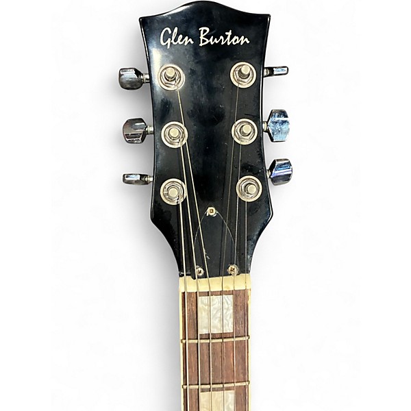 Used Glen Burton Semi Hollow Dark Cherry Burst Hollow Body Electric Guitar