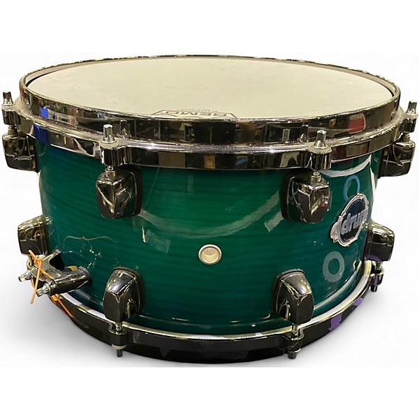 Used ddrum 13X7 Dominion Ash Teal Stain Drum