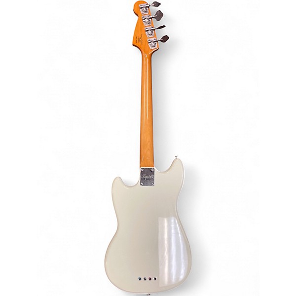 Used Squier Vintage Modified Mustang Bass White Electric Bass Guitar