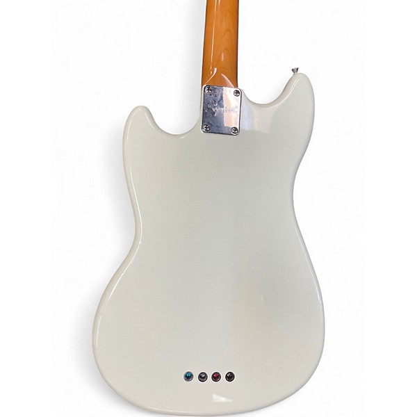 Used Squier Vintage Modified Mustang Bass White Electric Bass Guitar