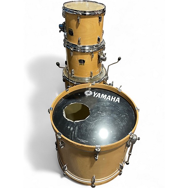 Used Yamaha 4 Piece Stage Custom Natural Drum Kit