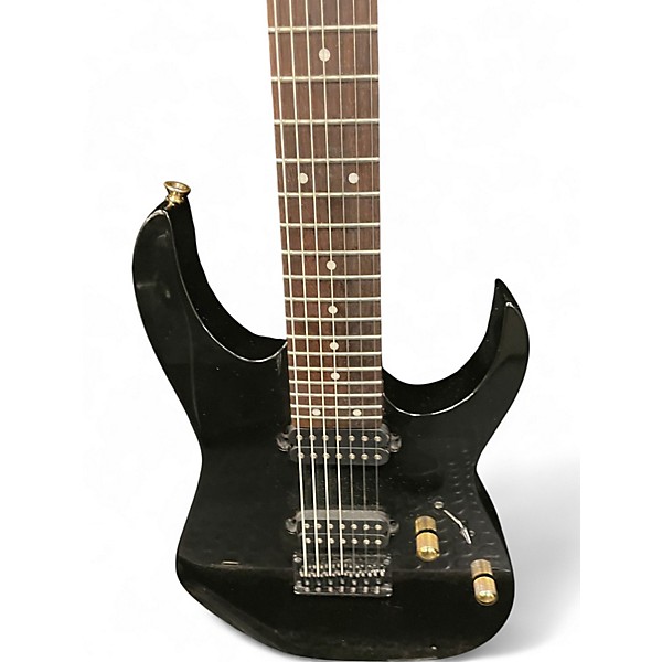 Used Ibanez RG7421 RG Series Black Solid Body Electric Guitar