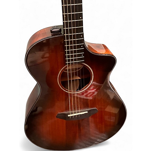 Used Breedlove Pursuit Exotic Concert Myrtlewood CE Bourbon Burst Acoustic Electric Guitar