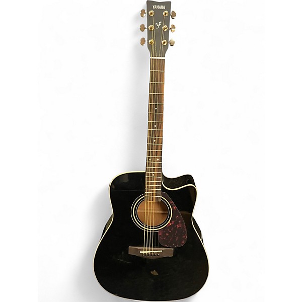 Used Yamaha FX335C Black Acoustic Electric Guitar
