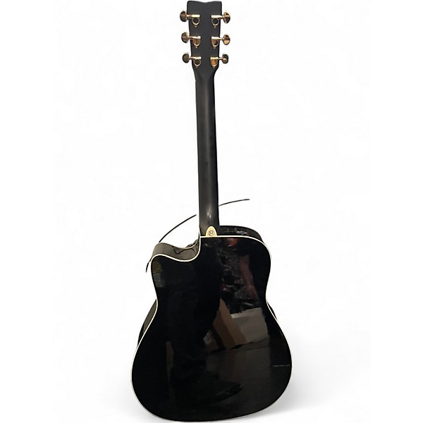 Used Yamaha FX335C Black Acoustic Electric Guitar