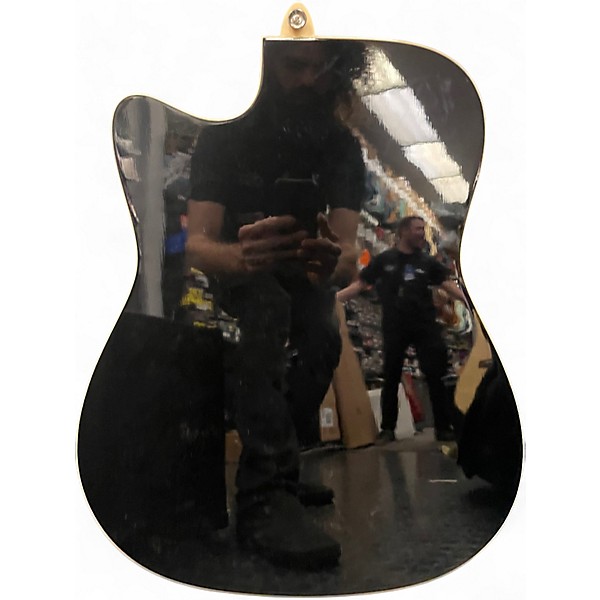 Used Yamaha FX335C Black Acoustic Electric Guitar